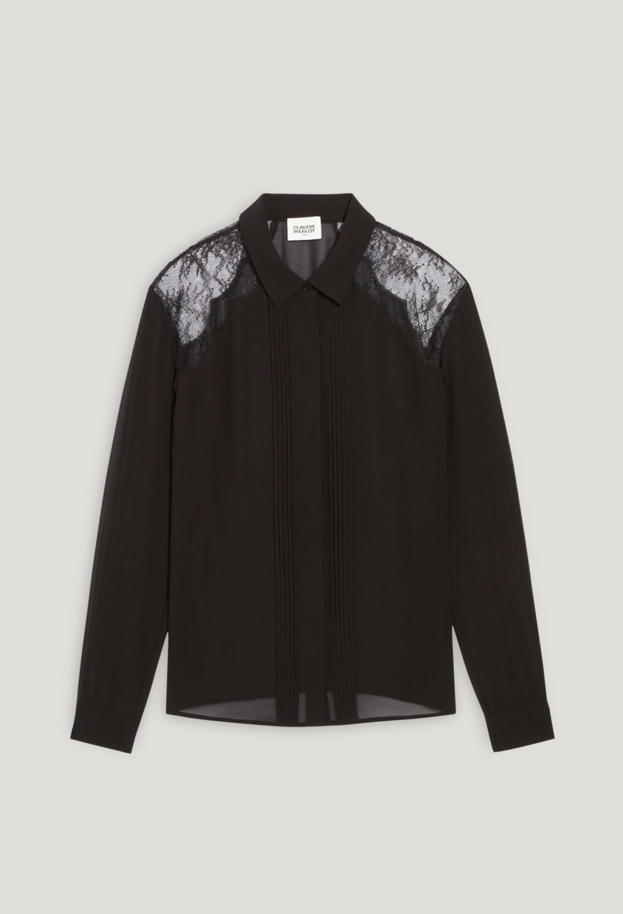 Schwarze Spitzenbluse
