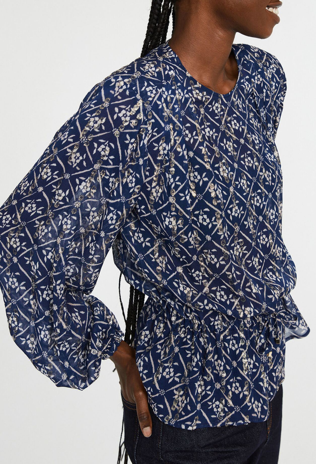 Blouse à motifs fleuris