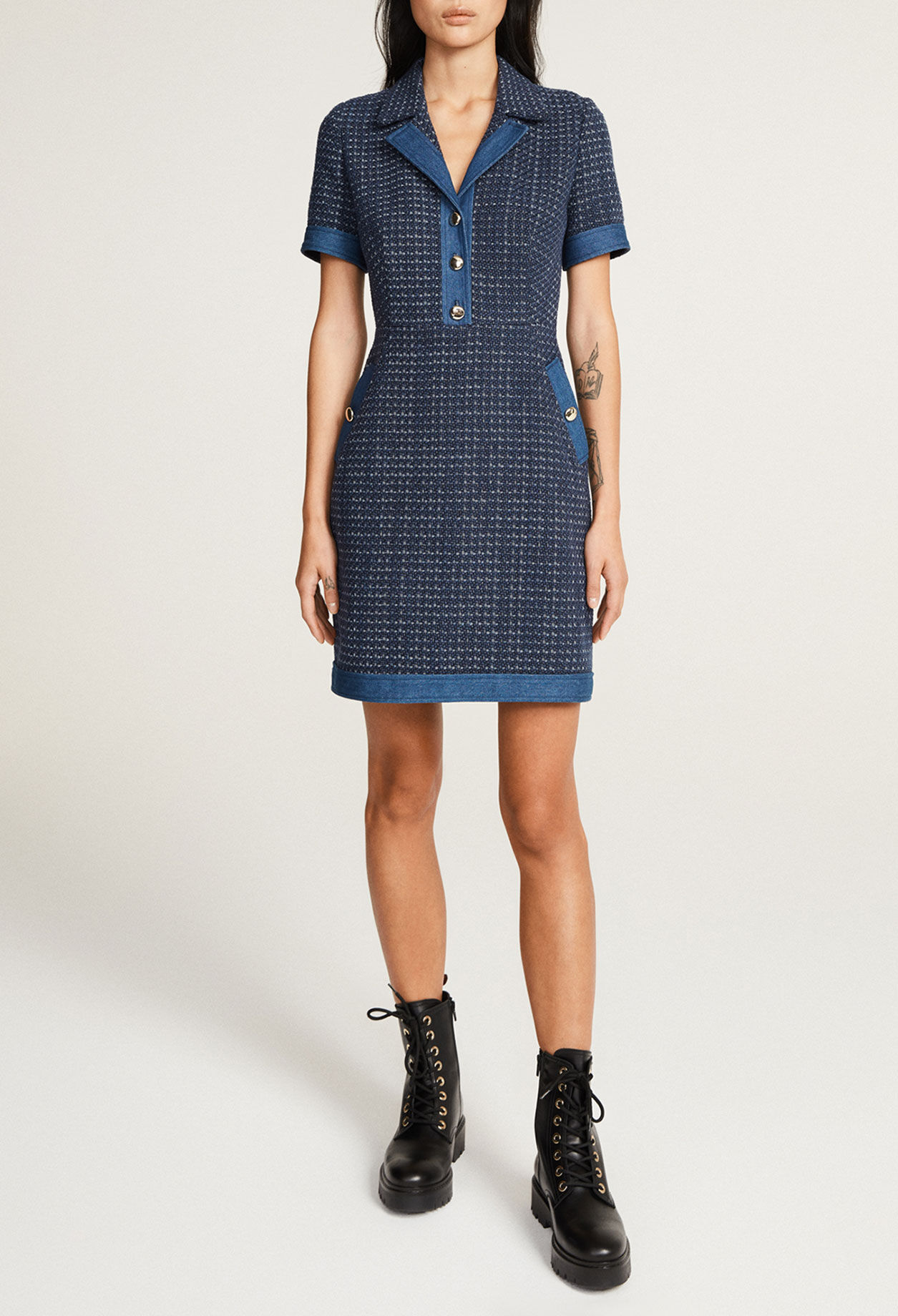 Kurzärmeliger Kleid