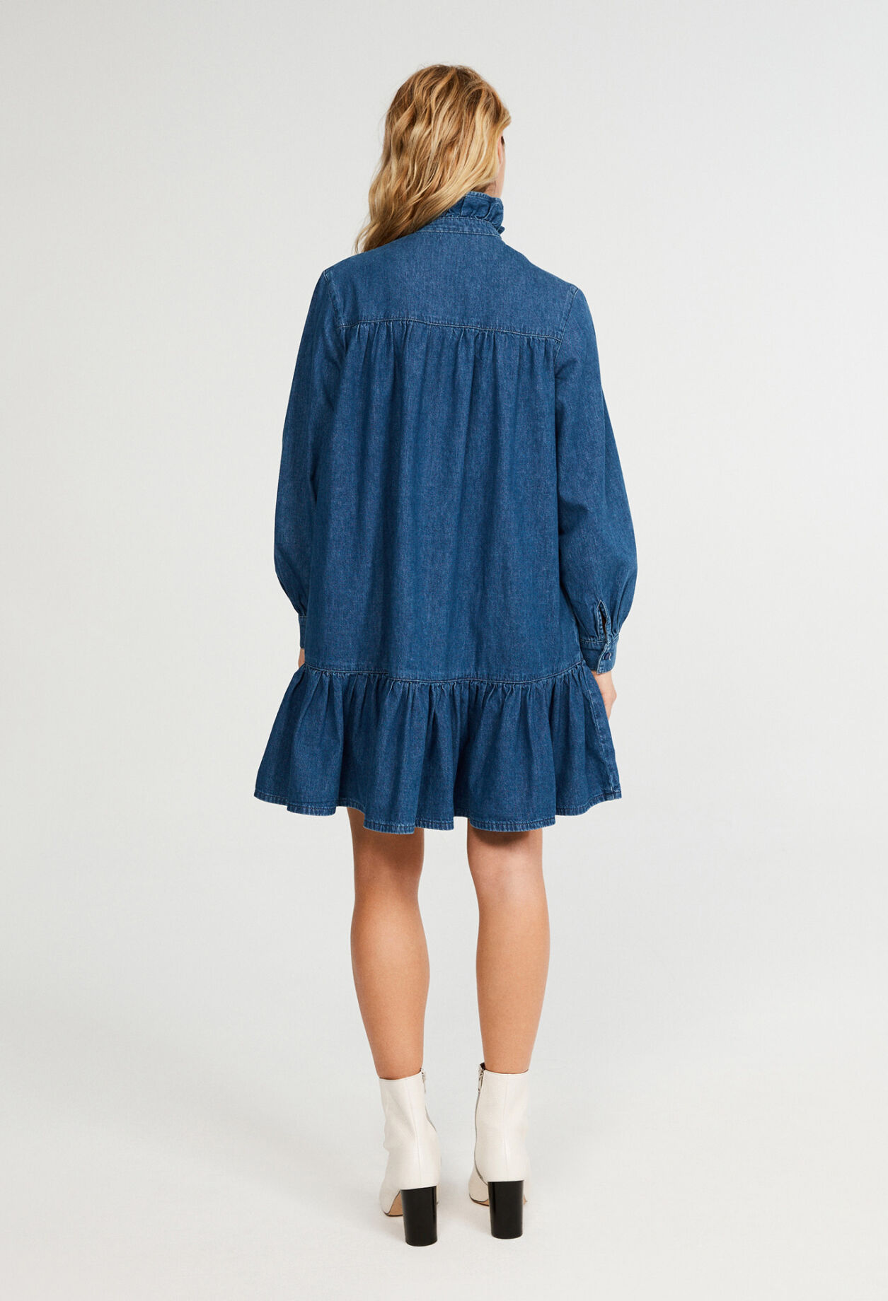 Denim trapeze dress