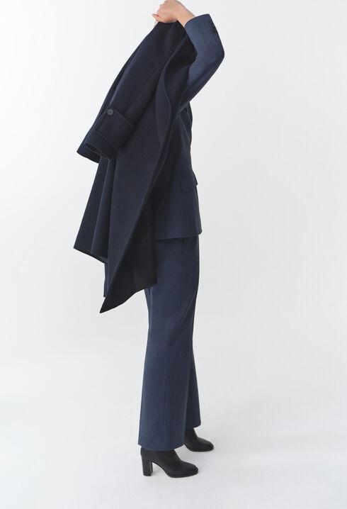 Wool trench-inspired coat