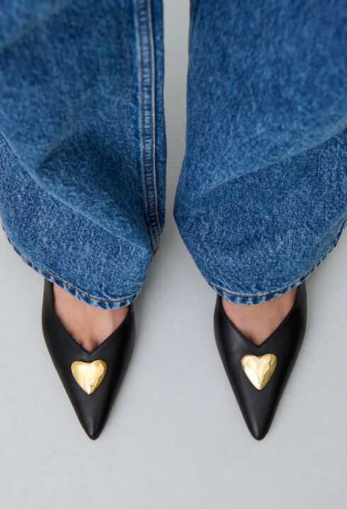 Golden Heart Court Shoes