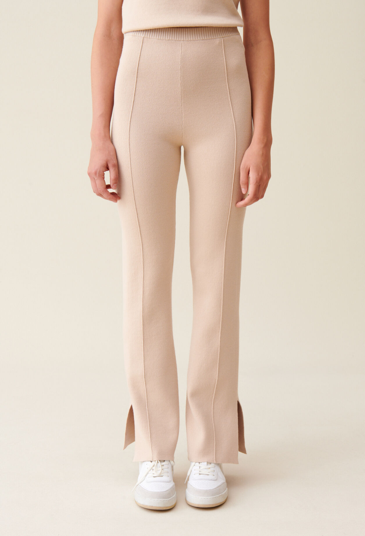 Pantalon droit fentes cheville