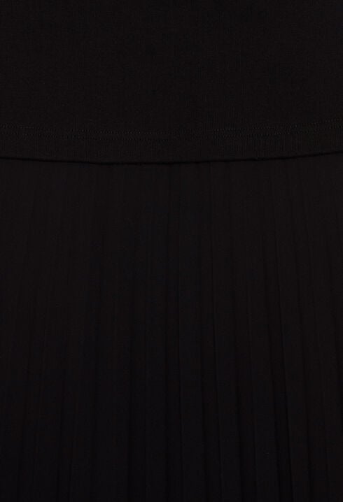 Langes Kleid Teli aus Materialmix