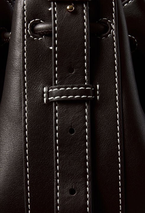 Large Leather Bucket Bag