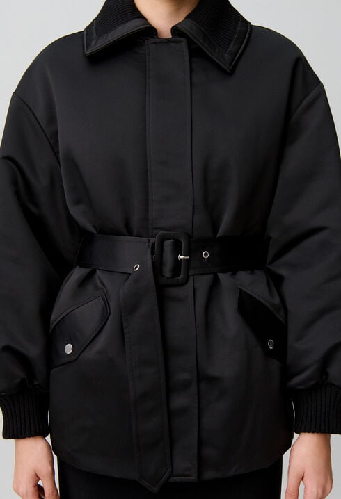 Manteau doudoune satin&eacute;