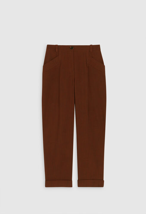 Pantalon marron tailleur