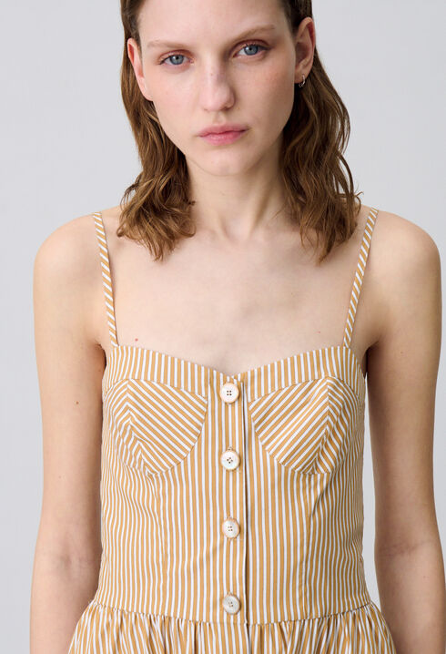 Robe longue rayée