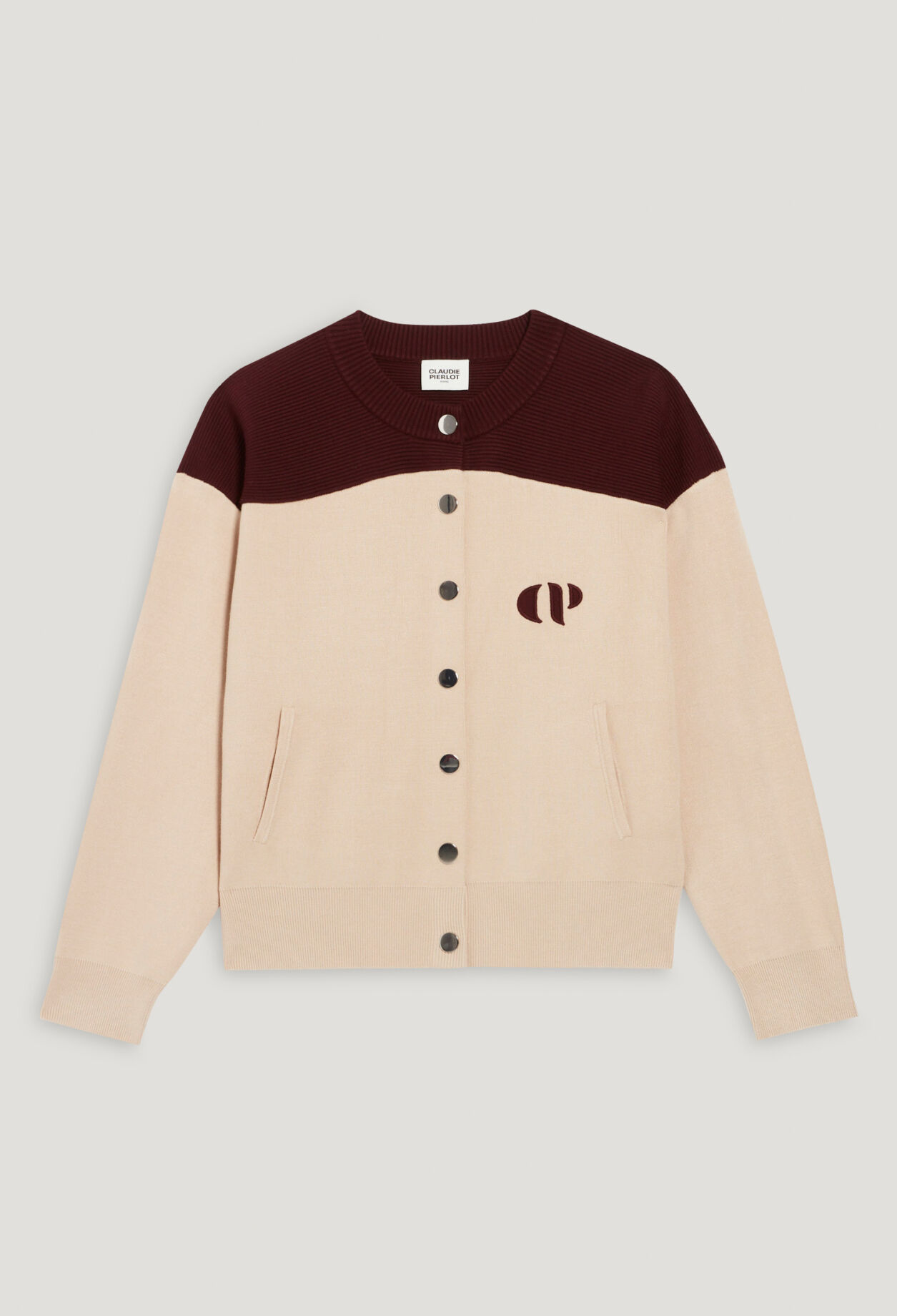 Zweifarbiger Strick-Cardigan Minimum