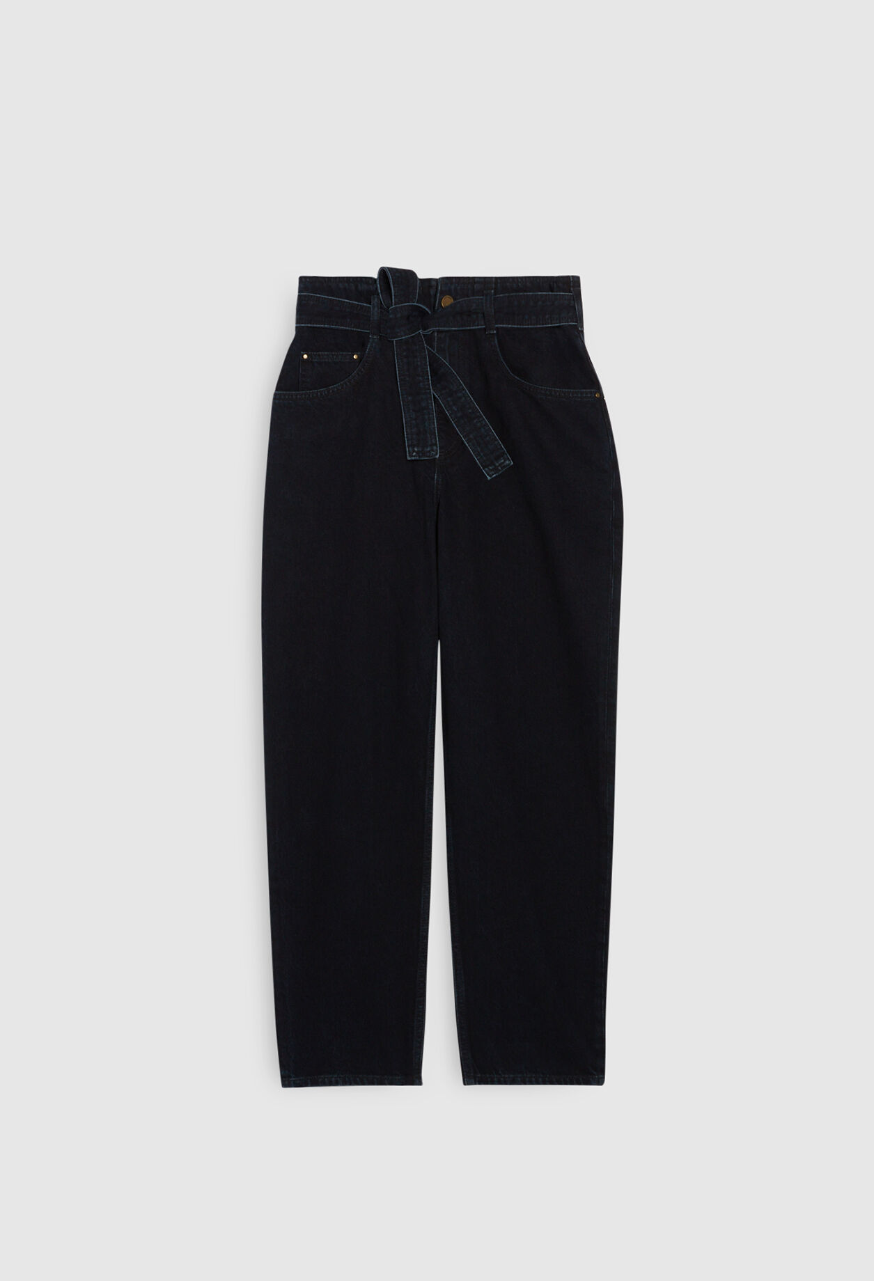 Raw-edged cropped jeans