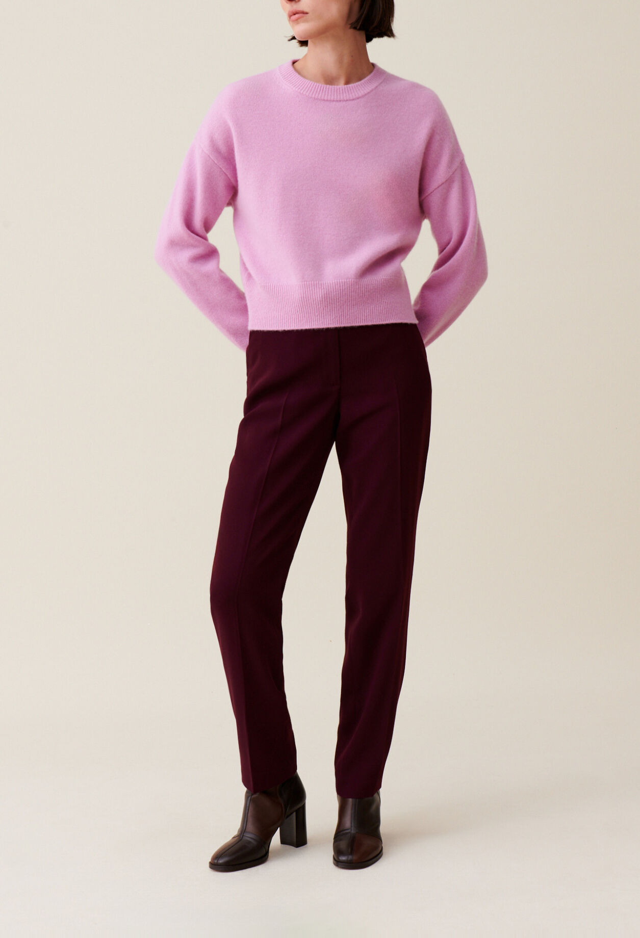 Kaschmirpullover mit CP-Stickerei