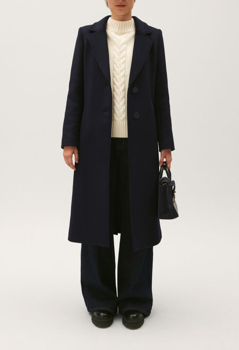 Manteau long marine
