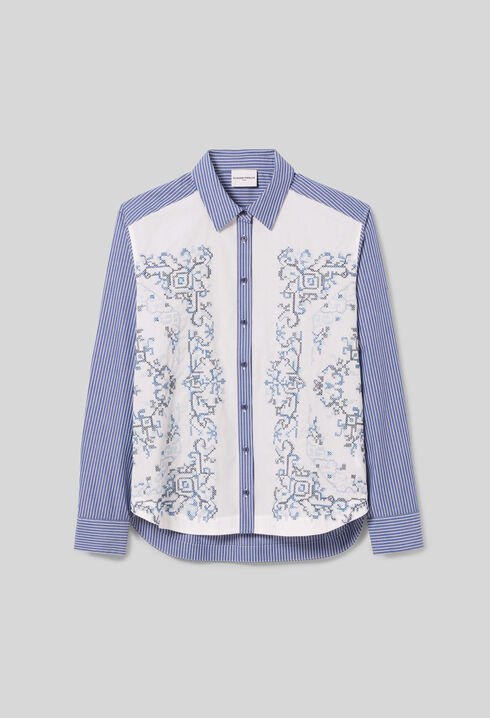 Chemise coton ray&eacute;e