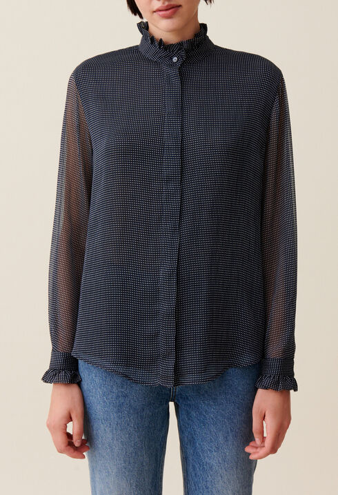 Chemise fluide petits carreaux