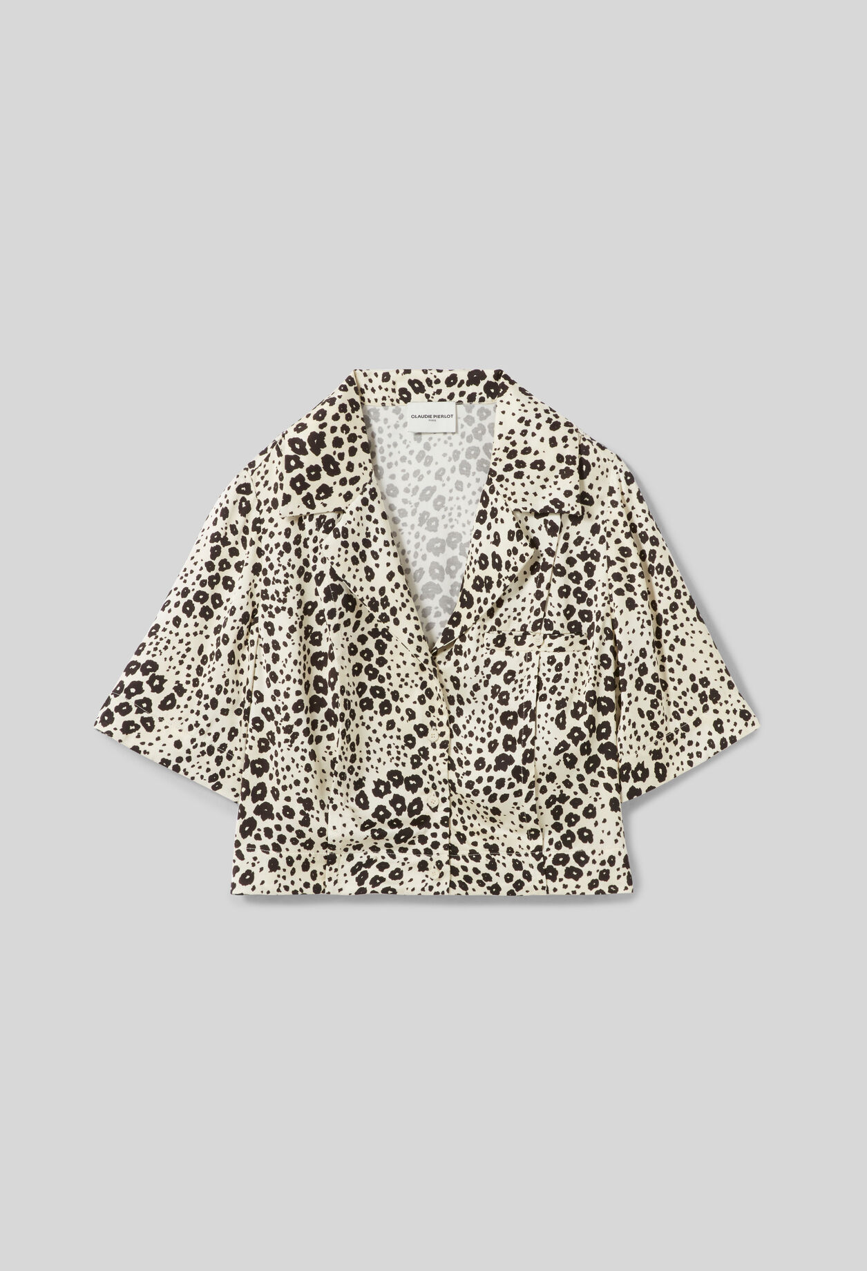 Chemise satin imprimé animalier