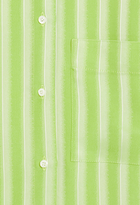 Chemise fluide rayures matcha