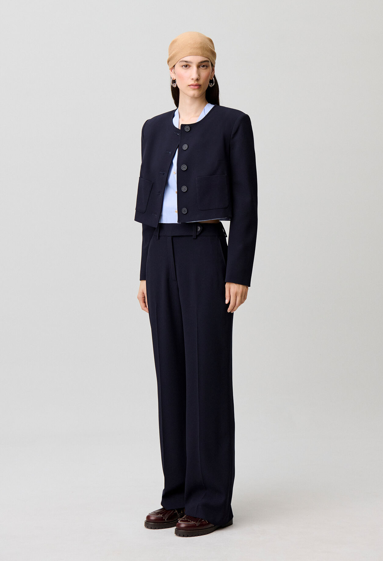 Round neck jacket