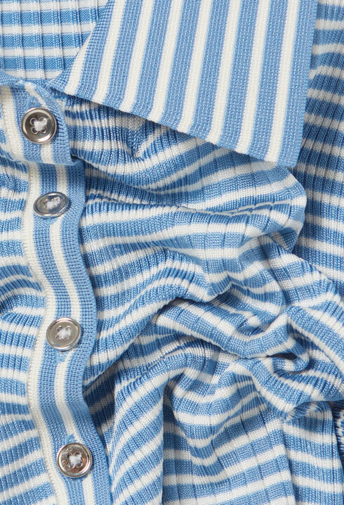 Top polo rayures boutonné