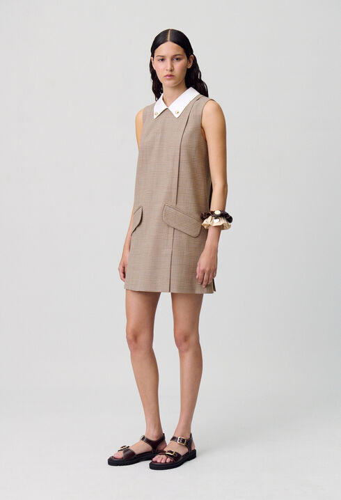 Kurzes Kleid mit Karomuster