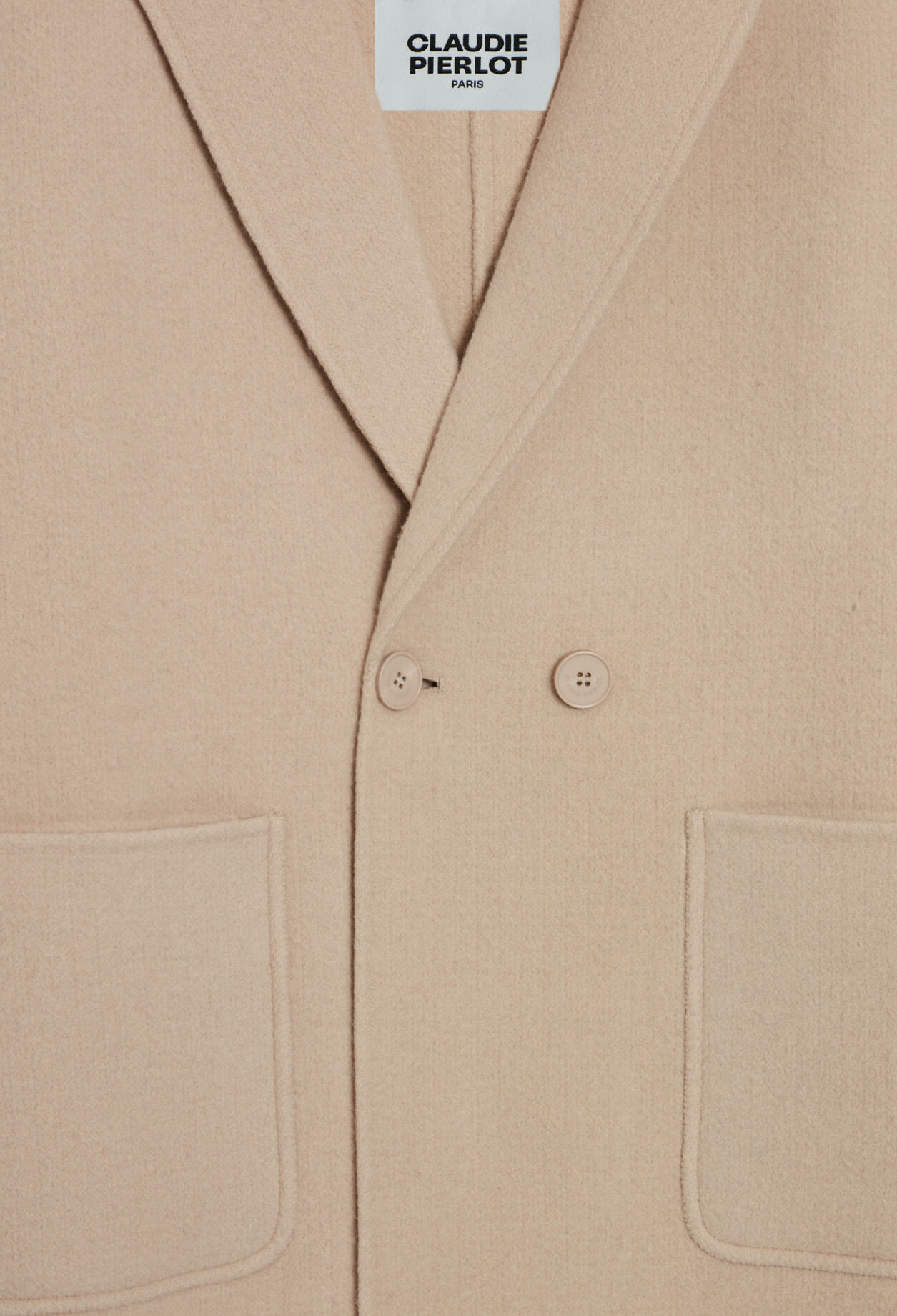 Manteau droit col croisé