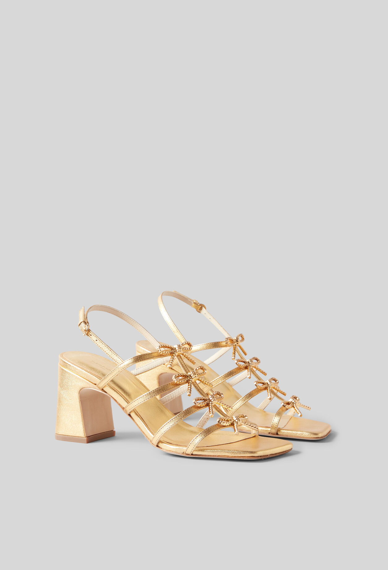 Ledersandalen mit Absatz