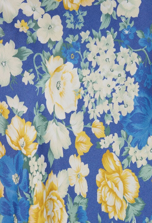 Jupe mi-longue à fleurs