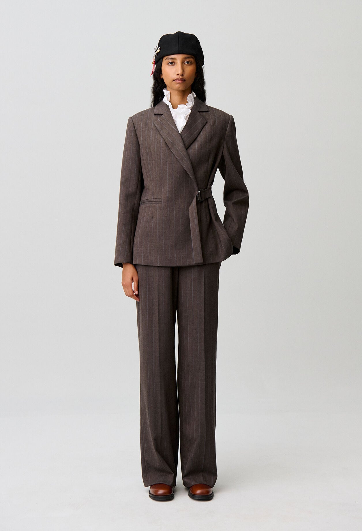 Gerader gestreifter Blazer