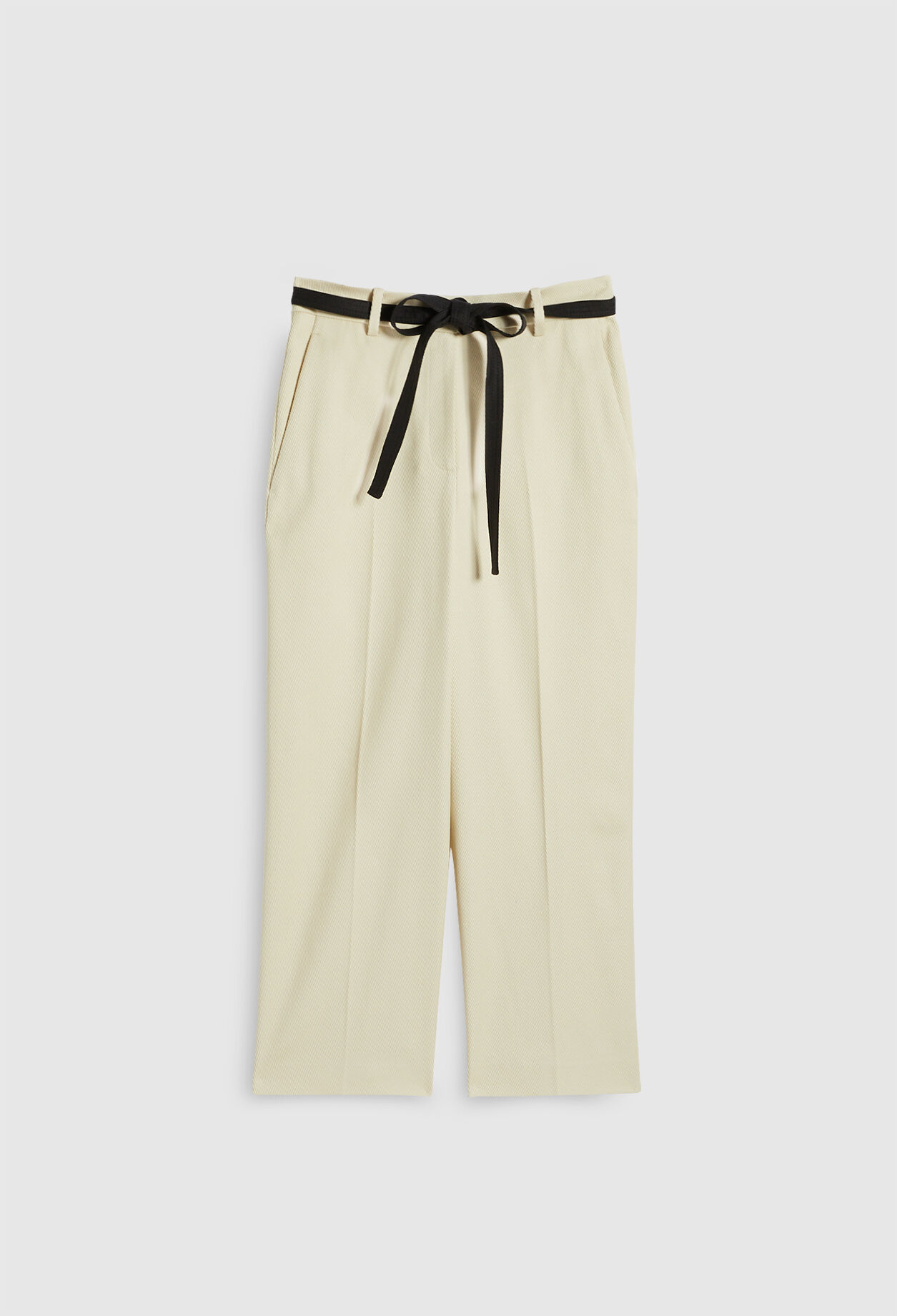 Gerade Hose mit Gürtel aus Bio-Baumwolle