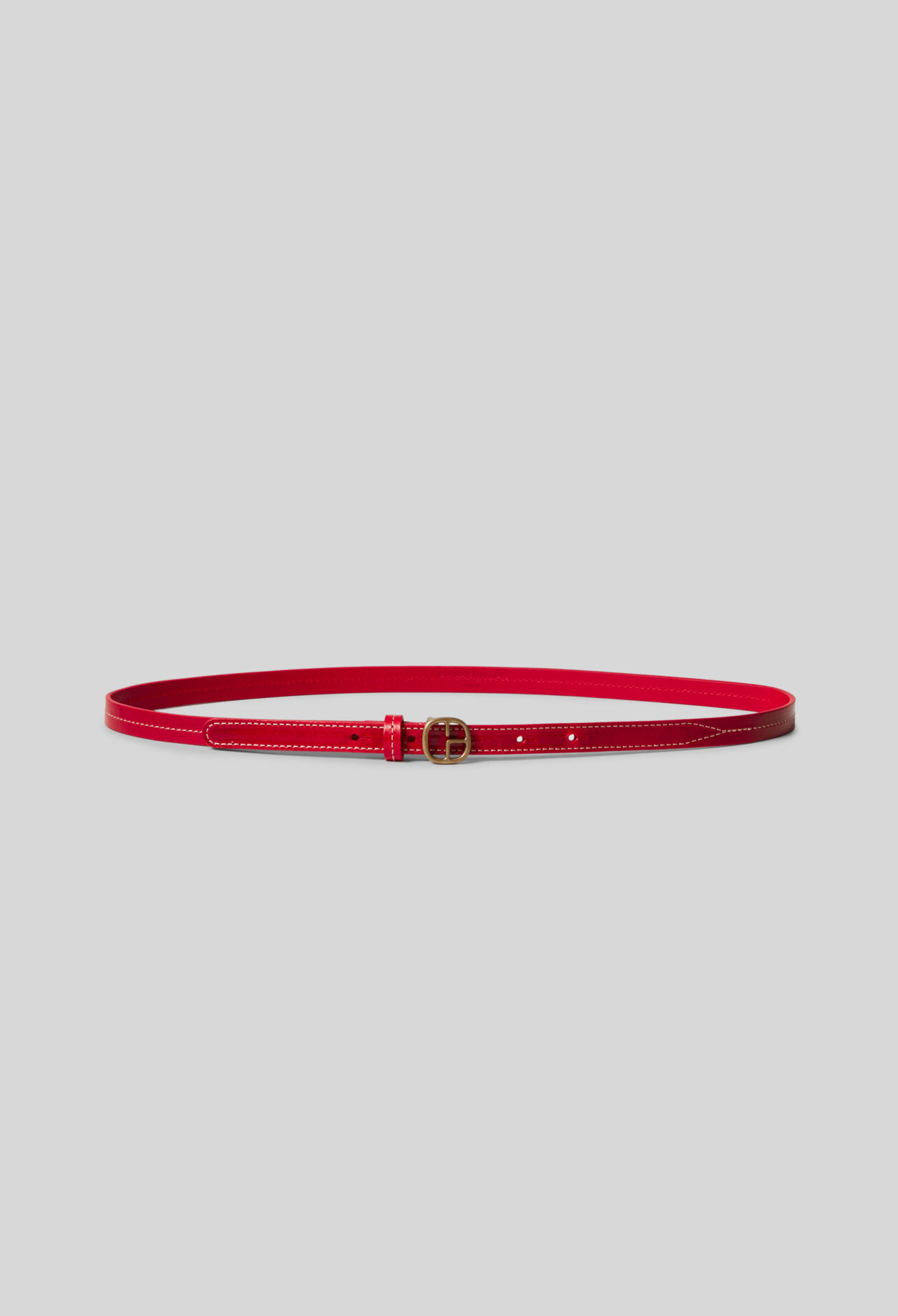 Contrasting leather belt