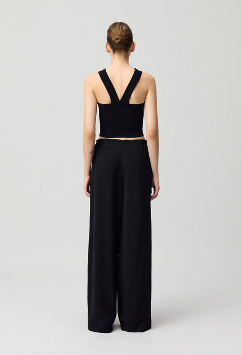 Fine knit bow top