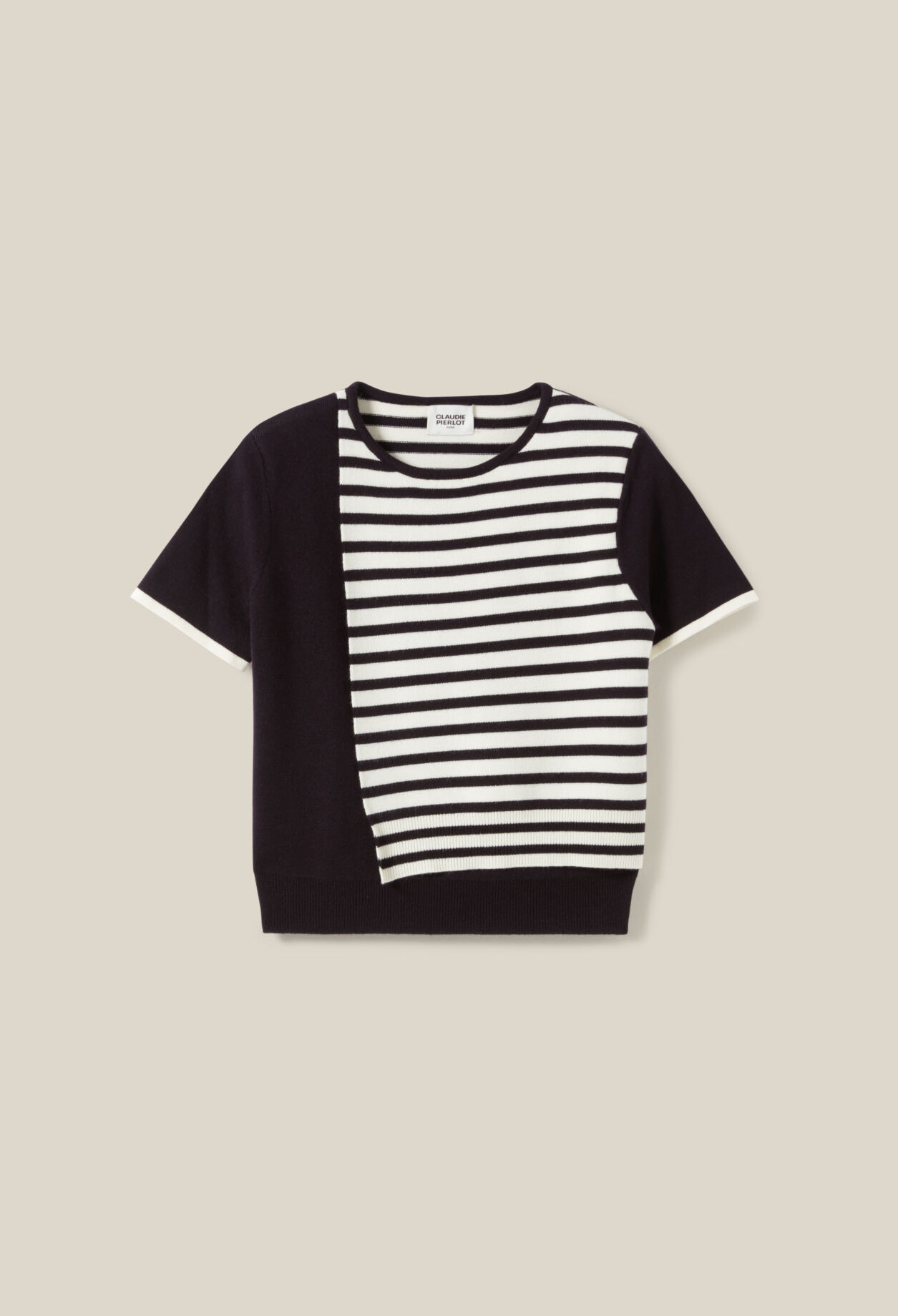 Gekürzter Marine-Pullover