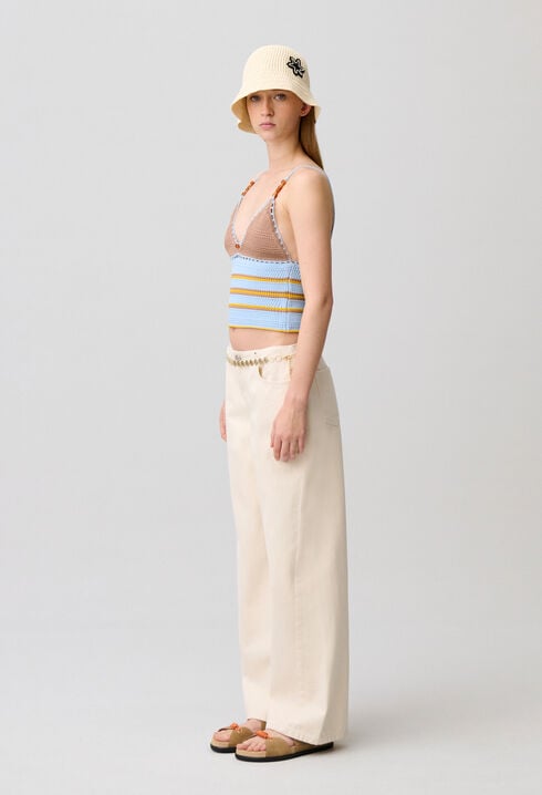 Mehrfarbiges H&auml;keltop