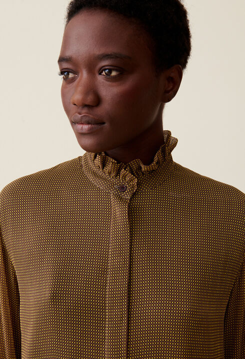 Chemise fluide petits carreaux