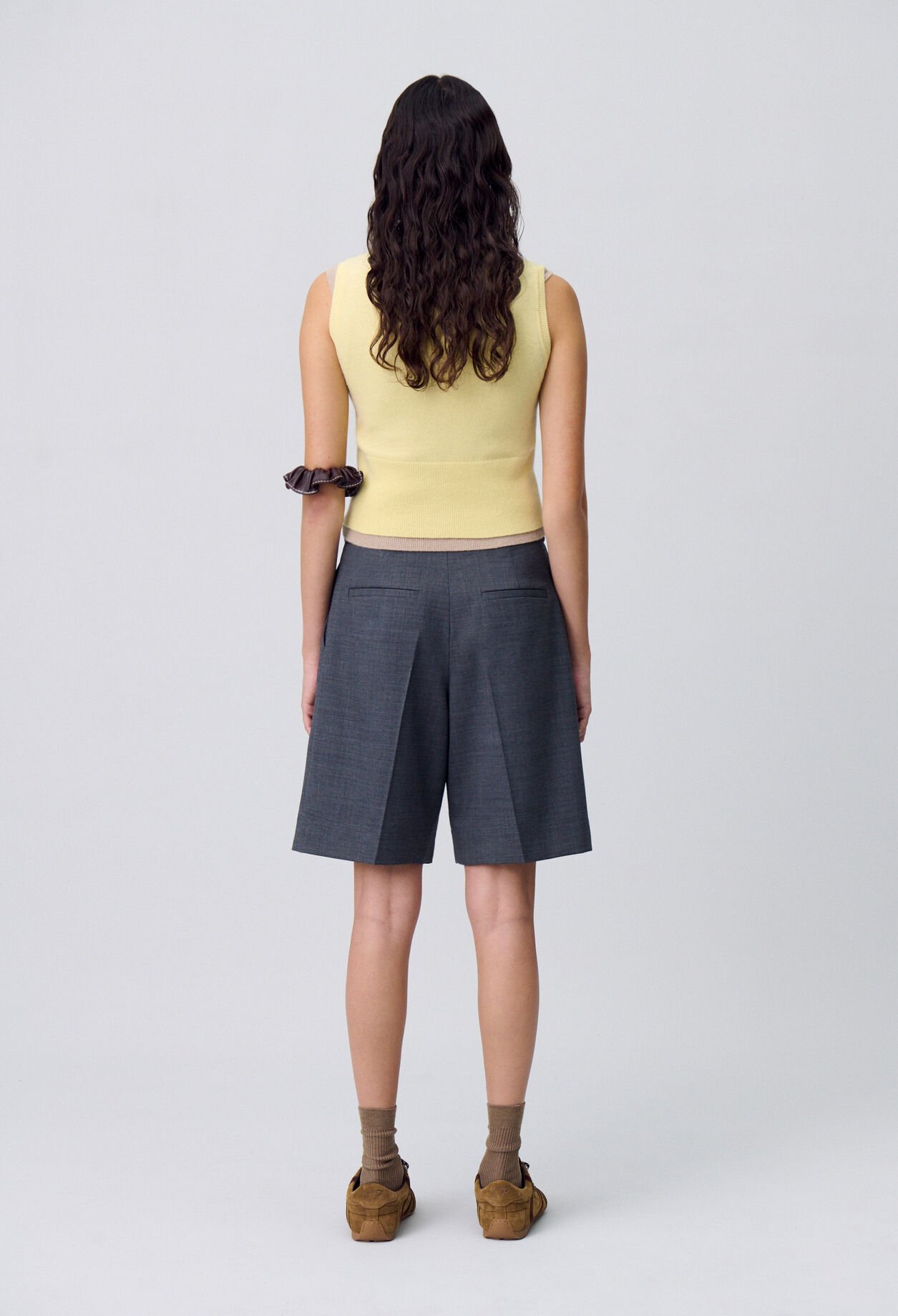 Pleated Bermuda Shorts