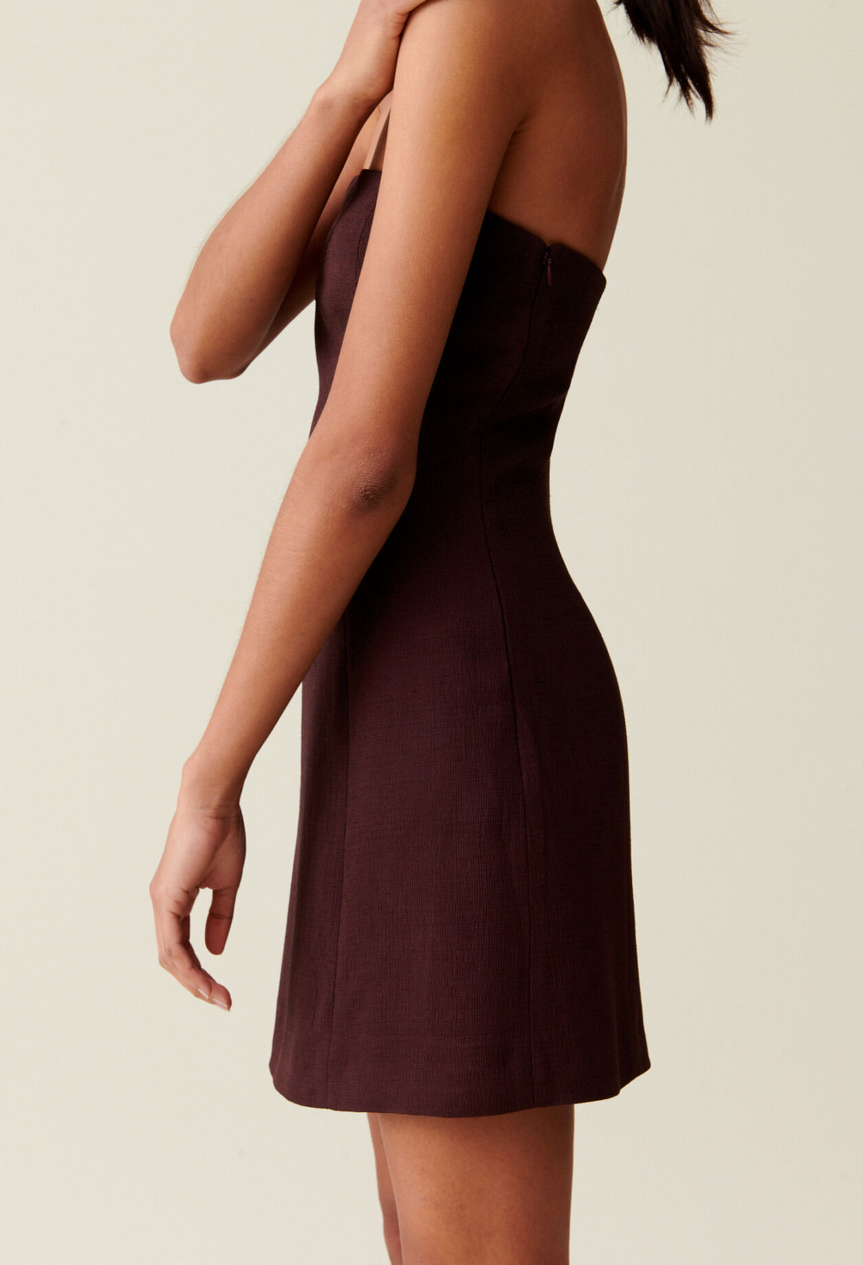Robe courte bustier cappucino