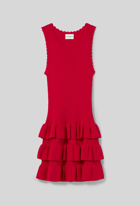 Rüschen-Strickkleid