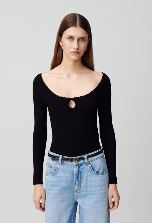 Top manches longues maille fine
