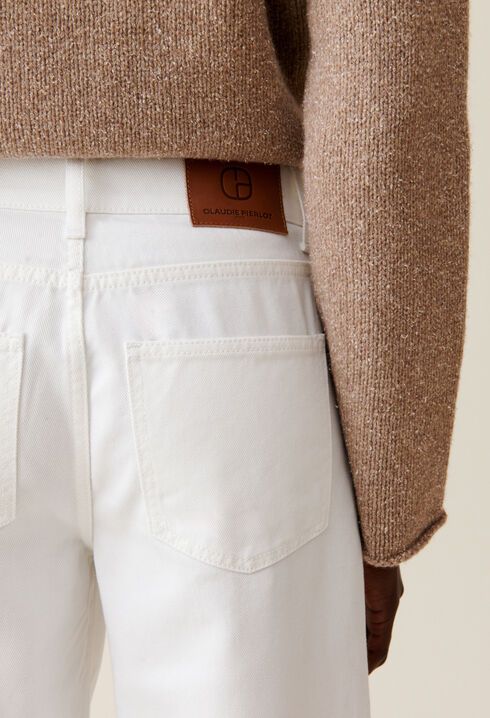 Ecru Michel Baggy Straight Jeans