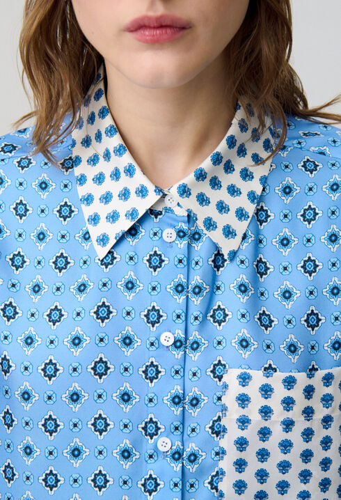 Straight-fit silk shirt