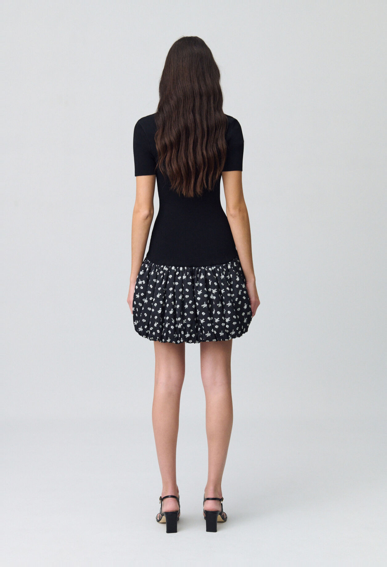 Short Bubble Dress with flowers