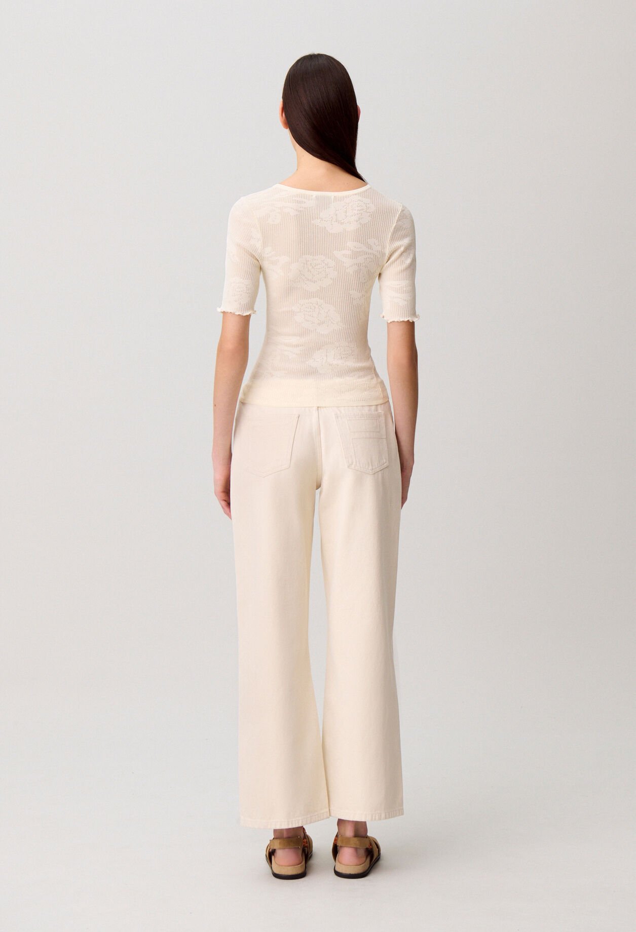 Strickjacke mit Blumen