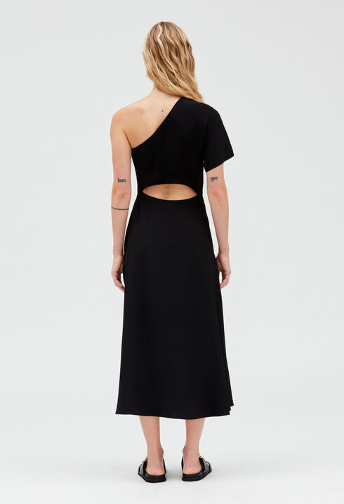Asymmetric midi dress