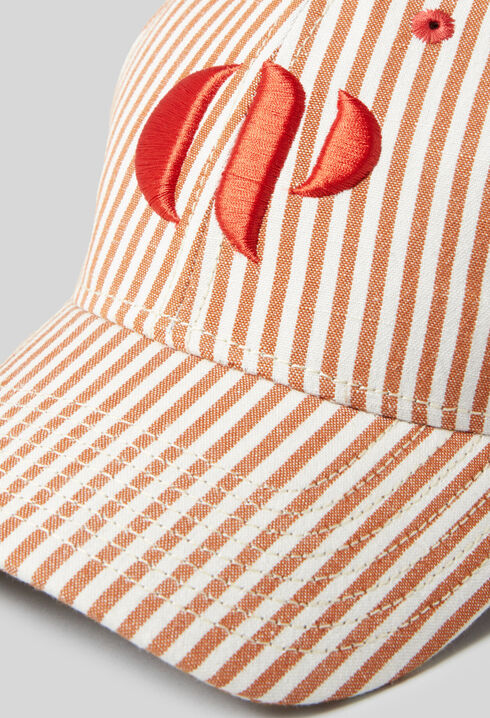 Casquette rayée monogramme CP