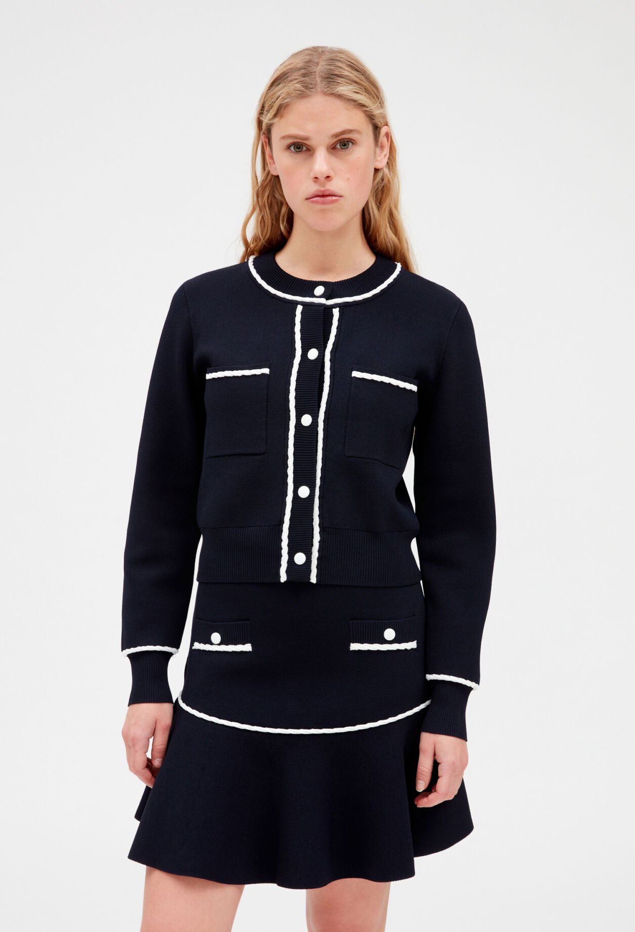 Cardigan liserés tressés
