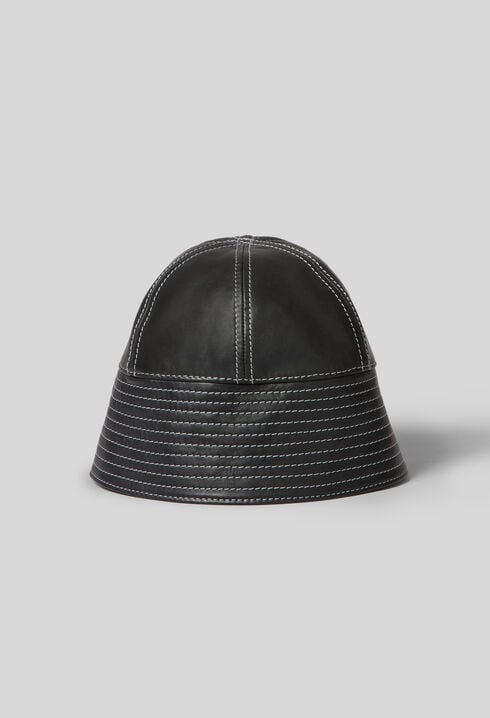Bob cuir surpiqûres contrastées