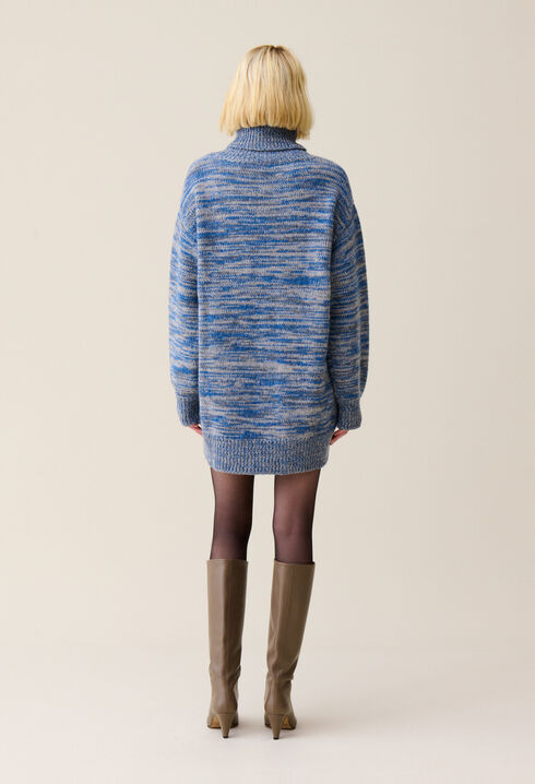 Short wool turtleneck dress