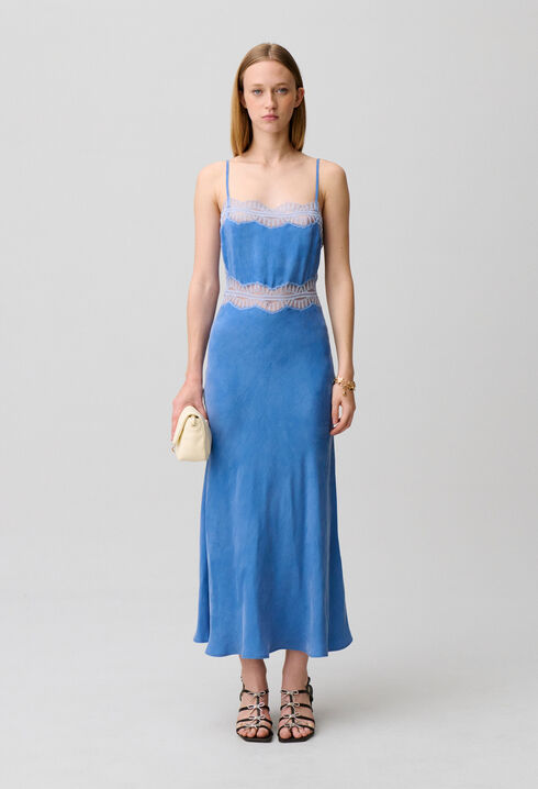 Robe longue dentelle