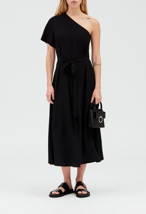 Asymmetric midi dress