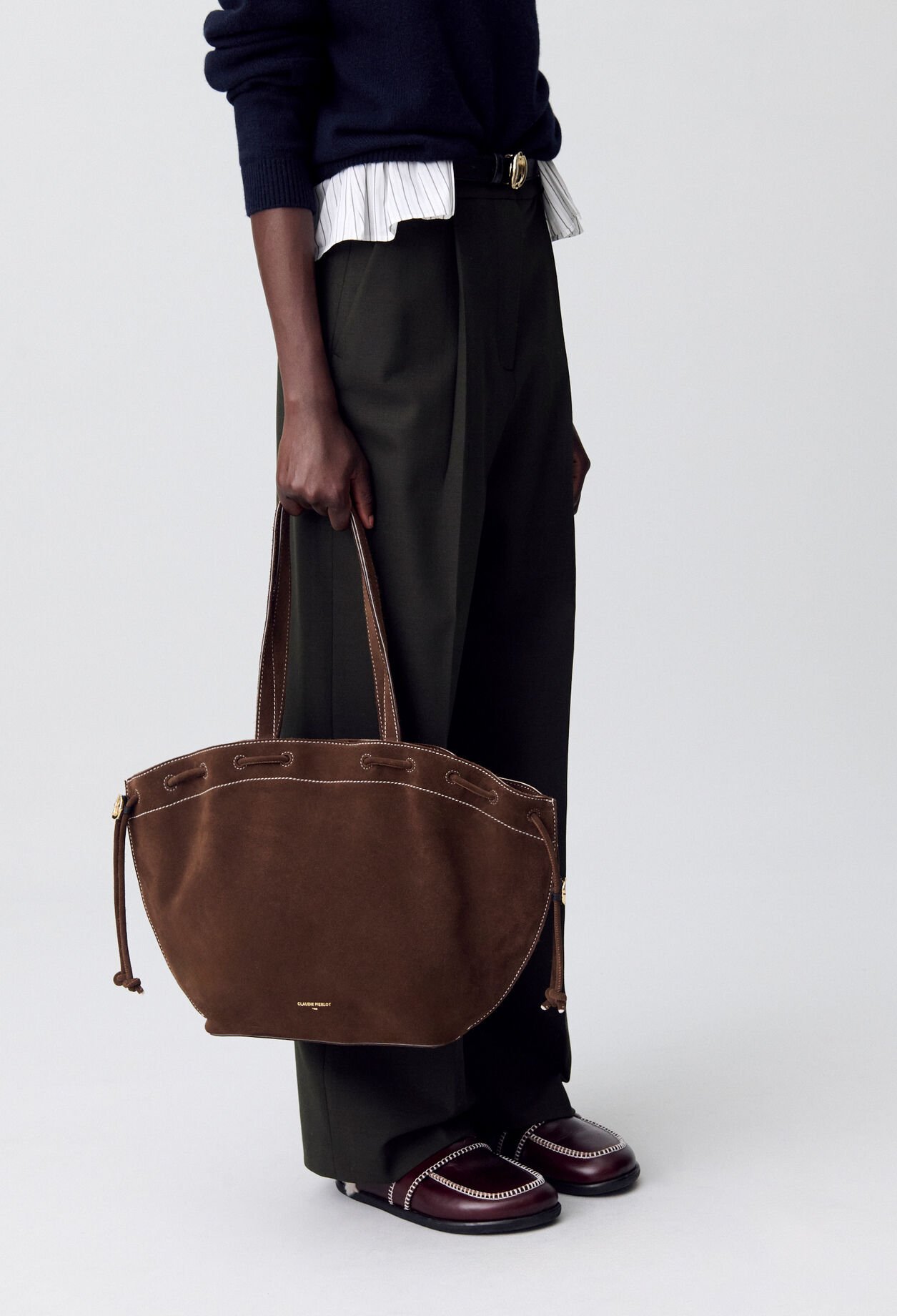 Sac cabas cuir suède