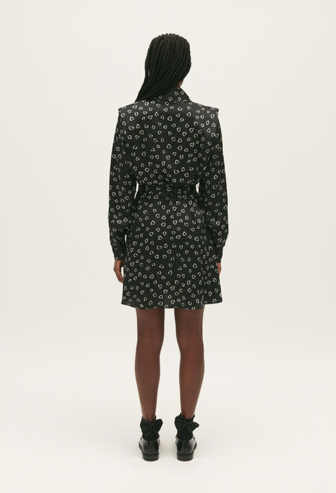 Robe courte imprimé cœurs